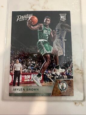 Panini Prestige Jaylen Brown Boston Celtics Basketball Rookie Card - Green